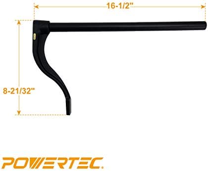 PowerTec 71096 16-1/2 ספסל מחזיק עץ עץ טווח הגעה 7 אינץ 'וקוטר 7/8 | בניית ברזל רקיע | מחוספס ועמיד ללבוש | אורך ארוך במיוחד והגיע | חבילה אחת | מתאים לחור כלב 15/16